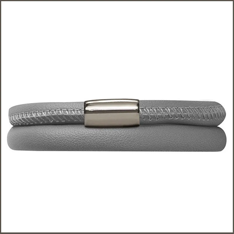 Endless Double Gray Leather Bracelet