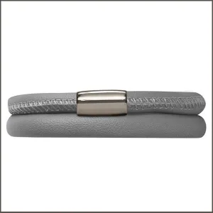 Endless Double Gray Leather Bracelet
