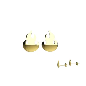 Fire Flame Stud Ear Jewelry