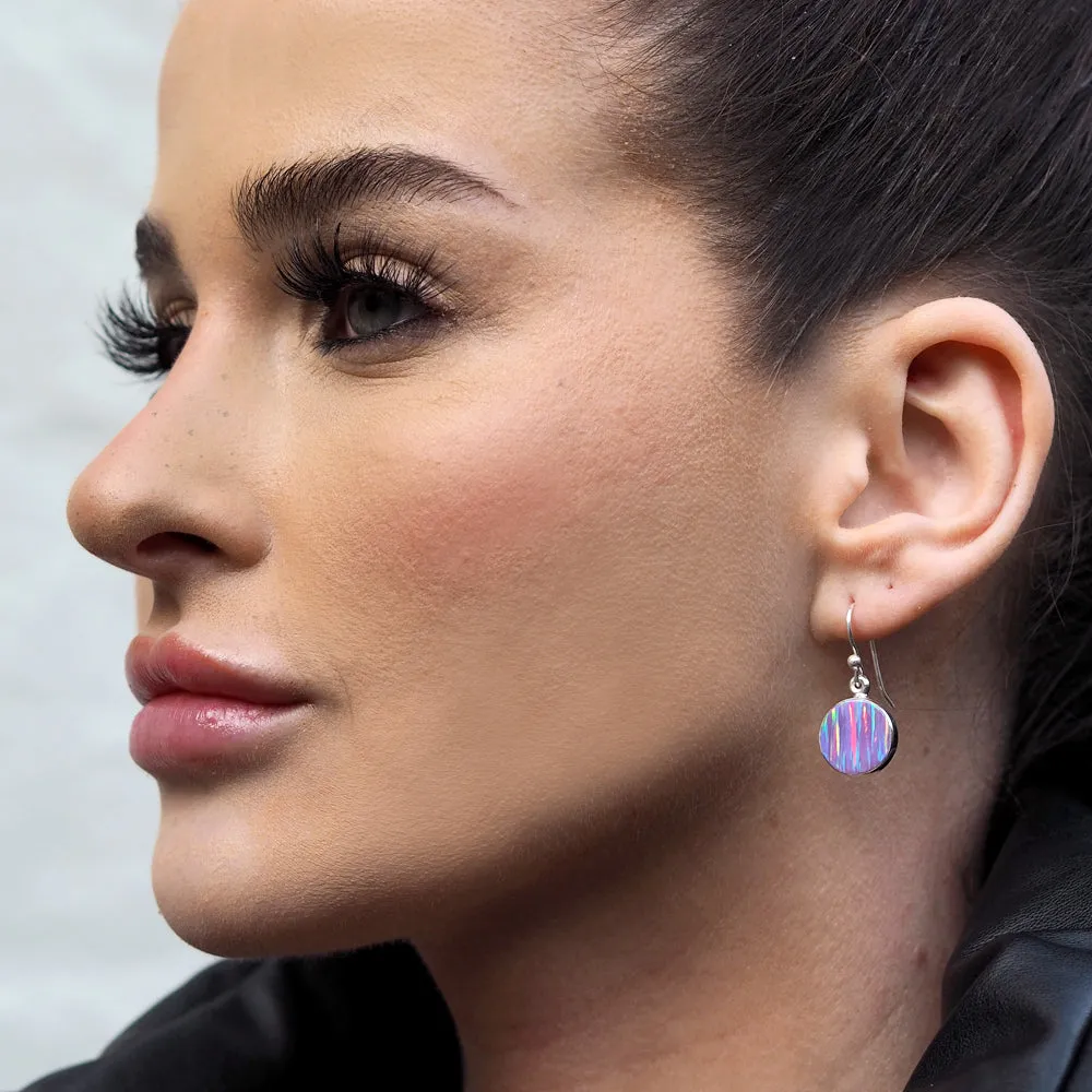 Flinder Lavender Dot Drop Earrings