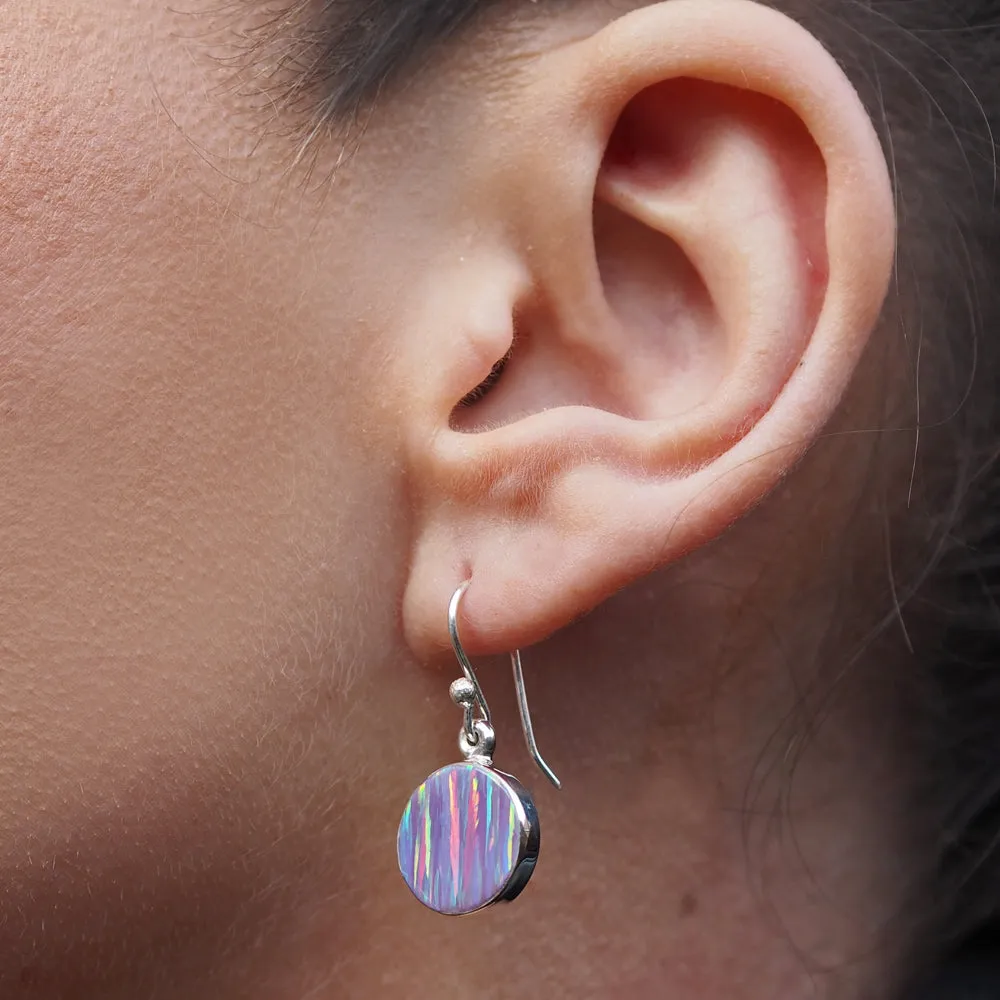 Flinder Lavender Dot Drop Earrings