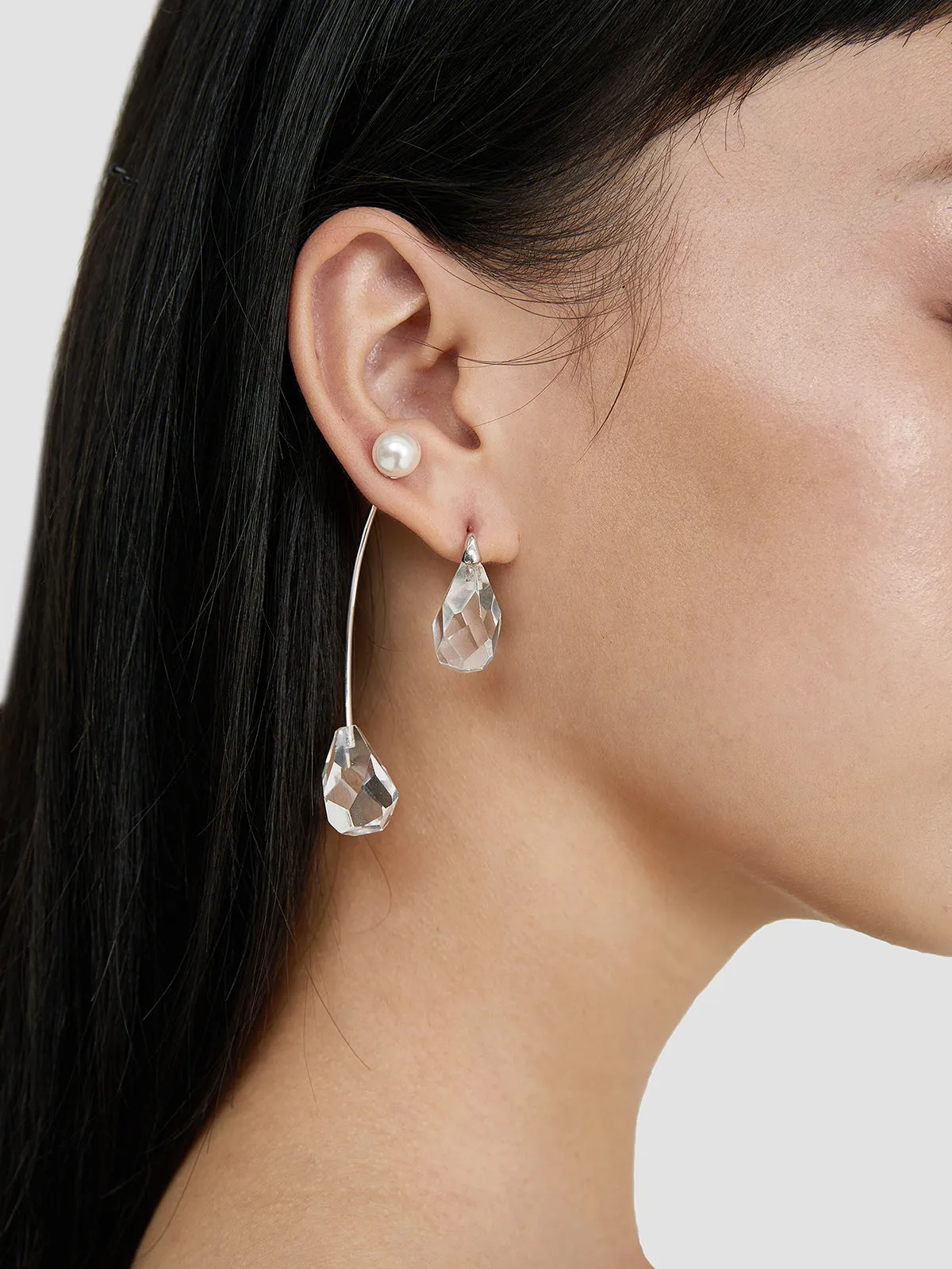 Front & Back Crystal Stud Earring