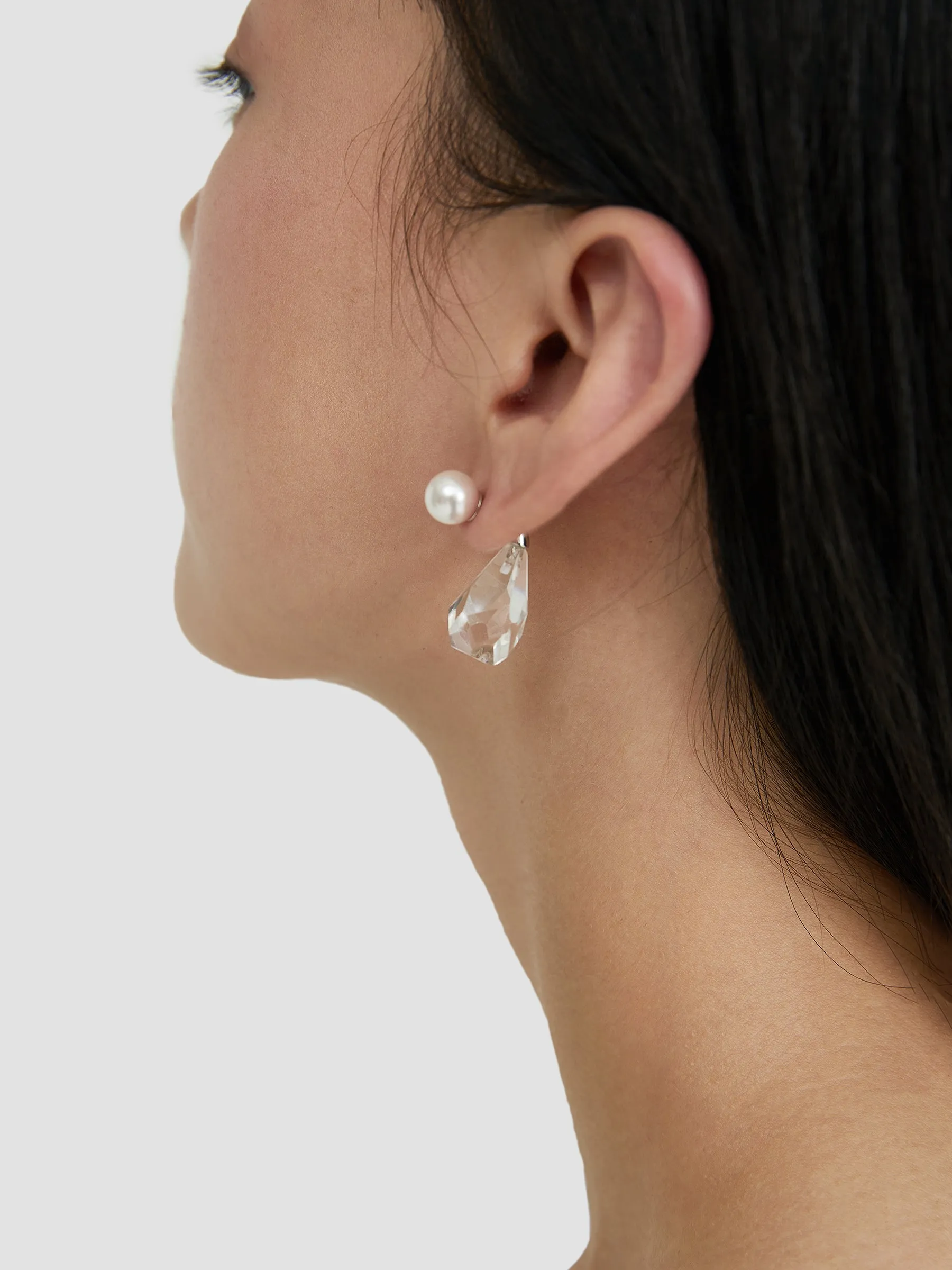 Front & Back Crystal Stud Earring