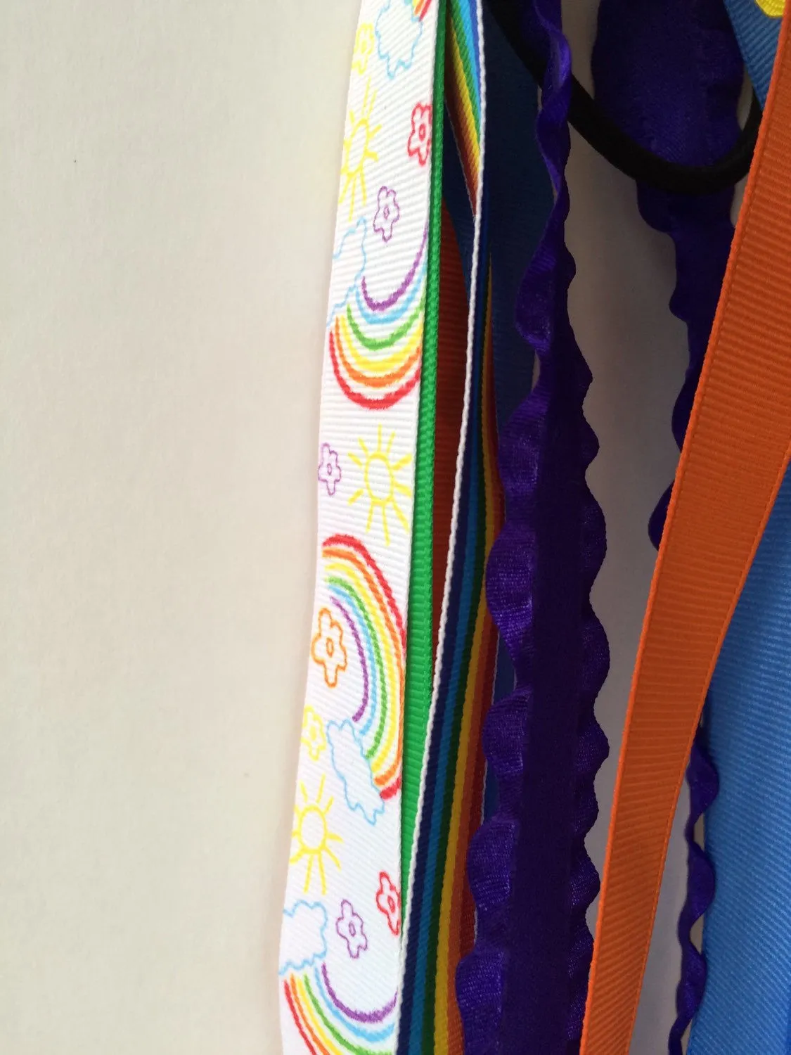 Girls Rainbow Hair Ponytail Ribbon Streamers I The Enchanted Magnolia