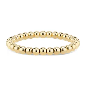 Gold Large Bead Stretch Bracelet