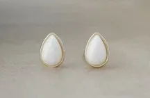 Gold Plate Opalite Studs