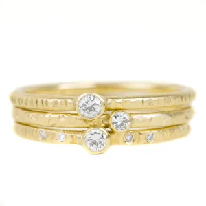 Goldyn Stacker Band - 18k Gold   Reclaimed Diamonds
