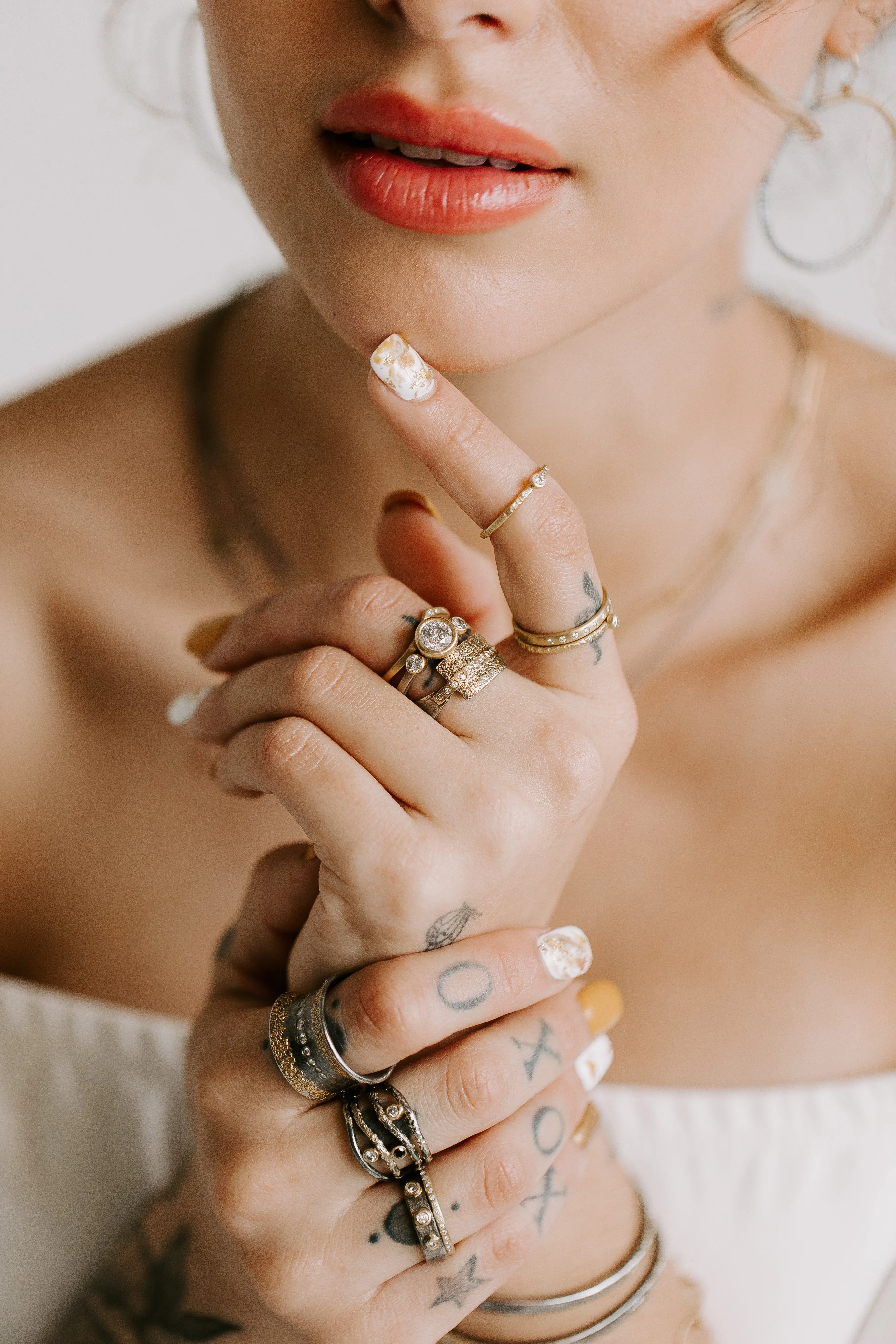 Goldyn Stacker Band - 18k Gold   Reclaimed Diamonds
