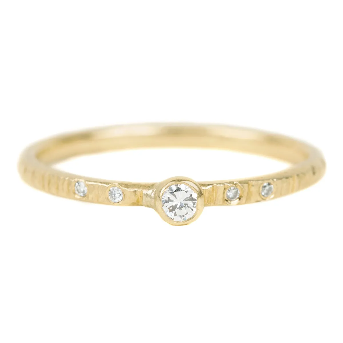 Goldyn Stacker Band - 18k Gold   Reclaimed Diamonds