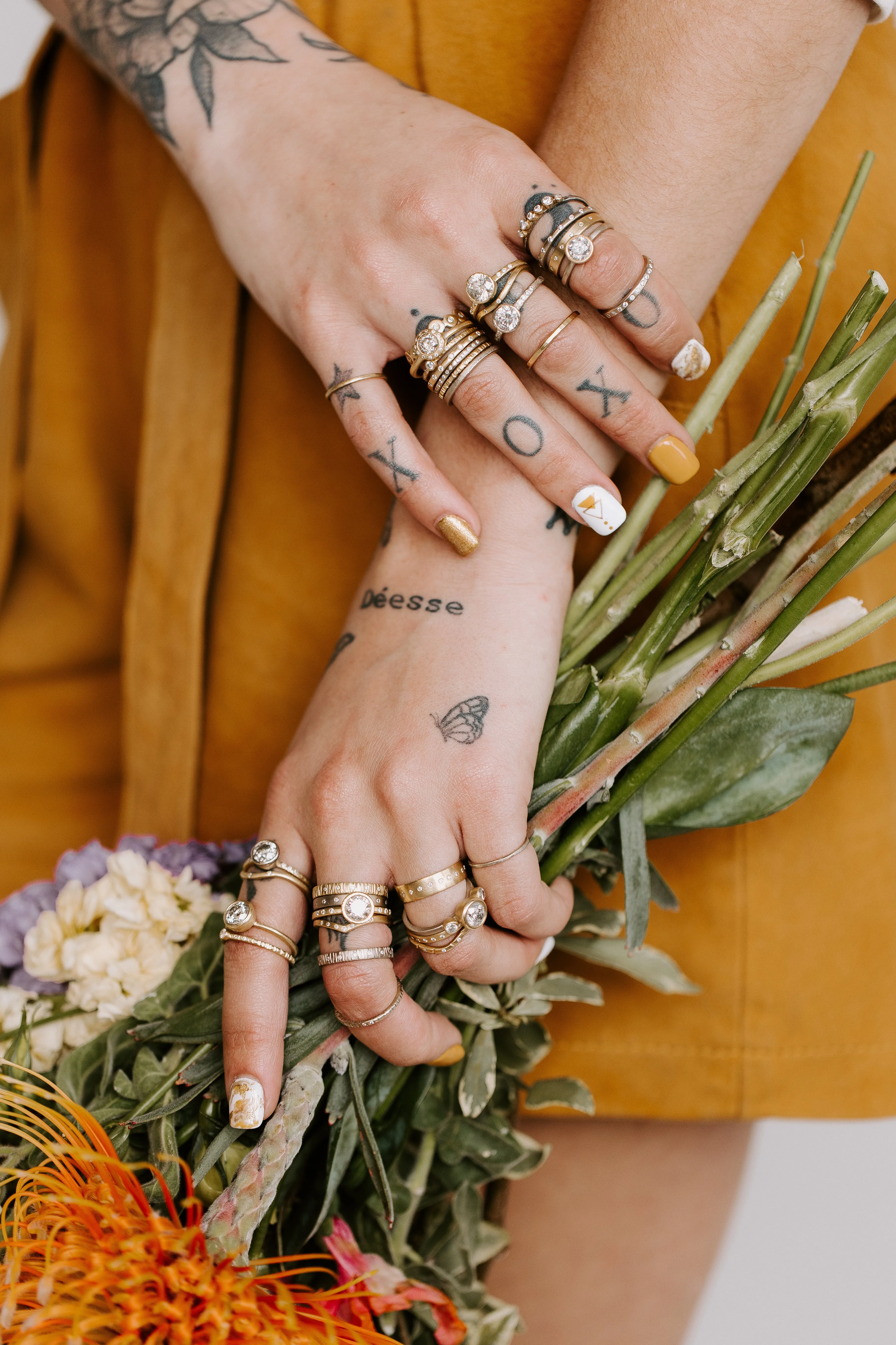 Goldyn Stacker Band - 18k Gold   Reclaimed Diamonds