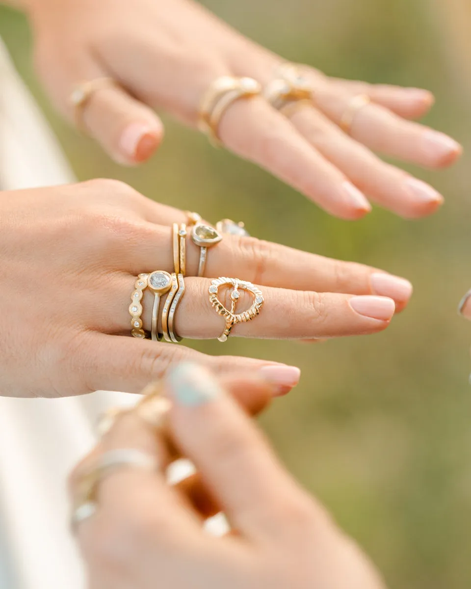 Goldyn Stacker Band - 18k Gold   Reclaimed Diamonds