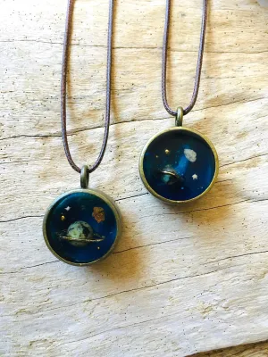 Green Planet Pendant with African Turquoise