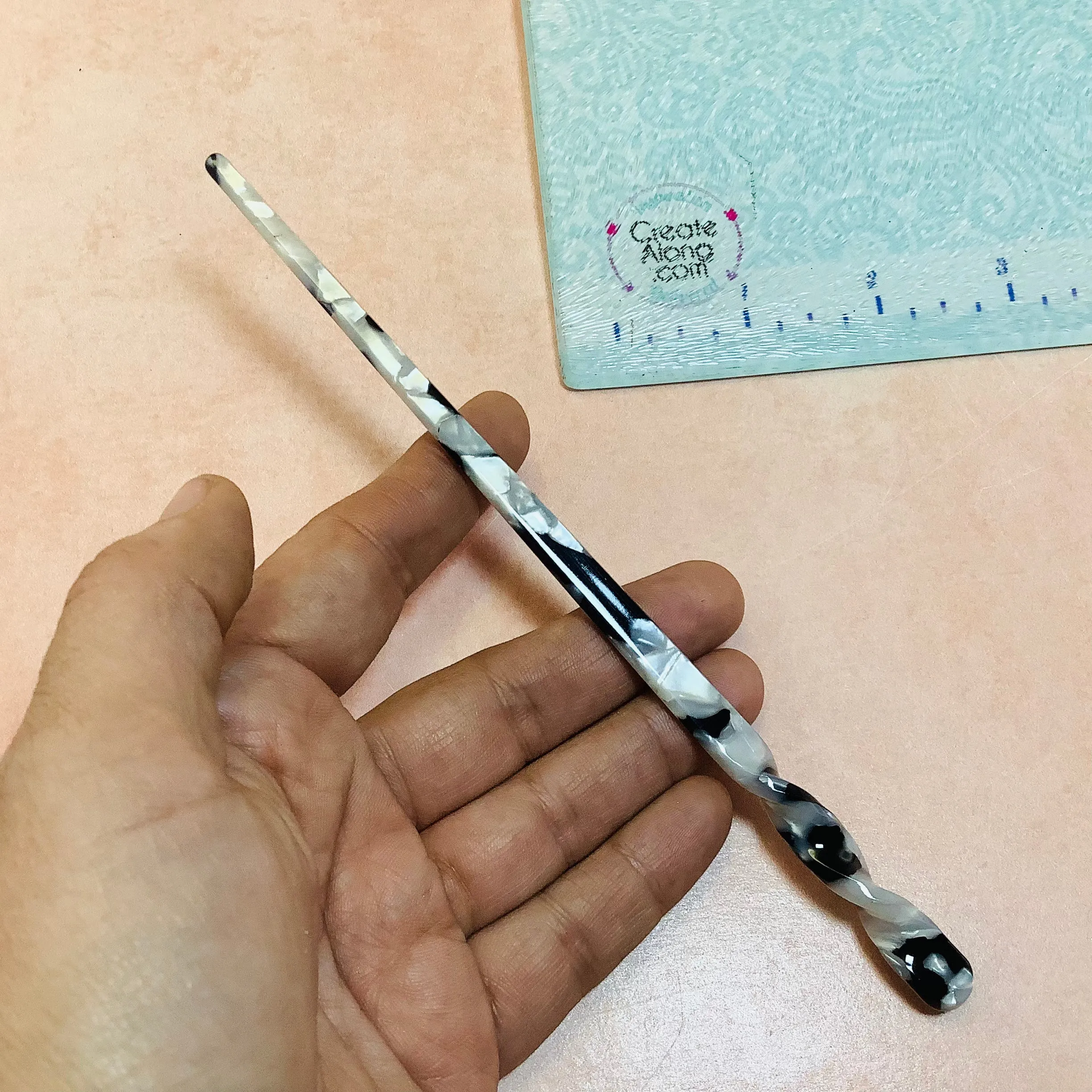 Hair Stick to make bun cover and slide barrettes