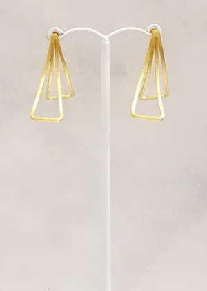 Intertwined Triangles Stud Earrings