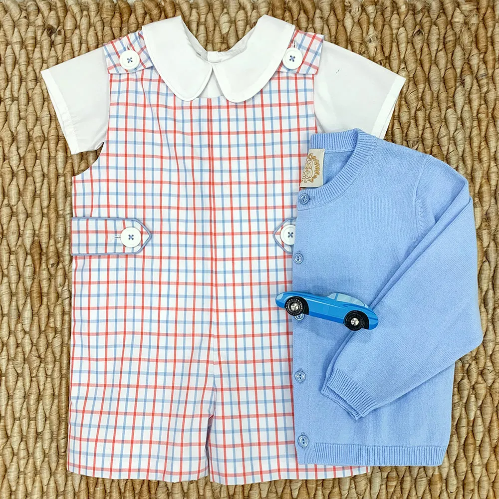 Jack Keene Jon Jon - Coral Chandler Check with Beale Street Blue