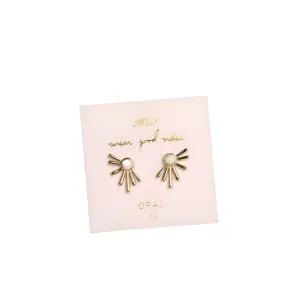 Jax Kelly Sun Ray White Opal Earrings