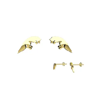 Jumping Fox Stud Earrings Animal Earrings