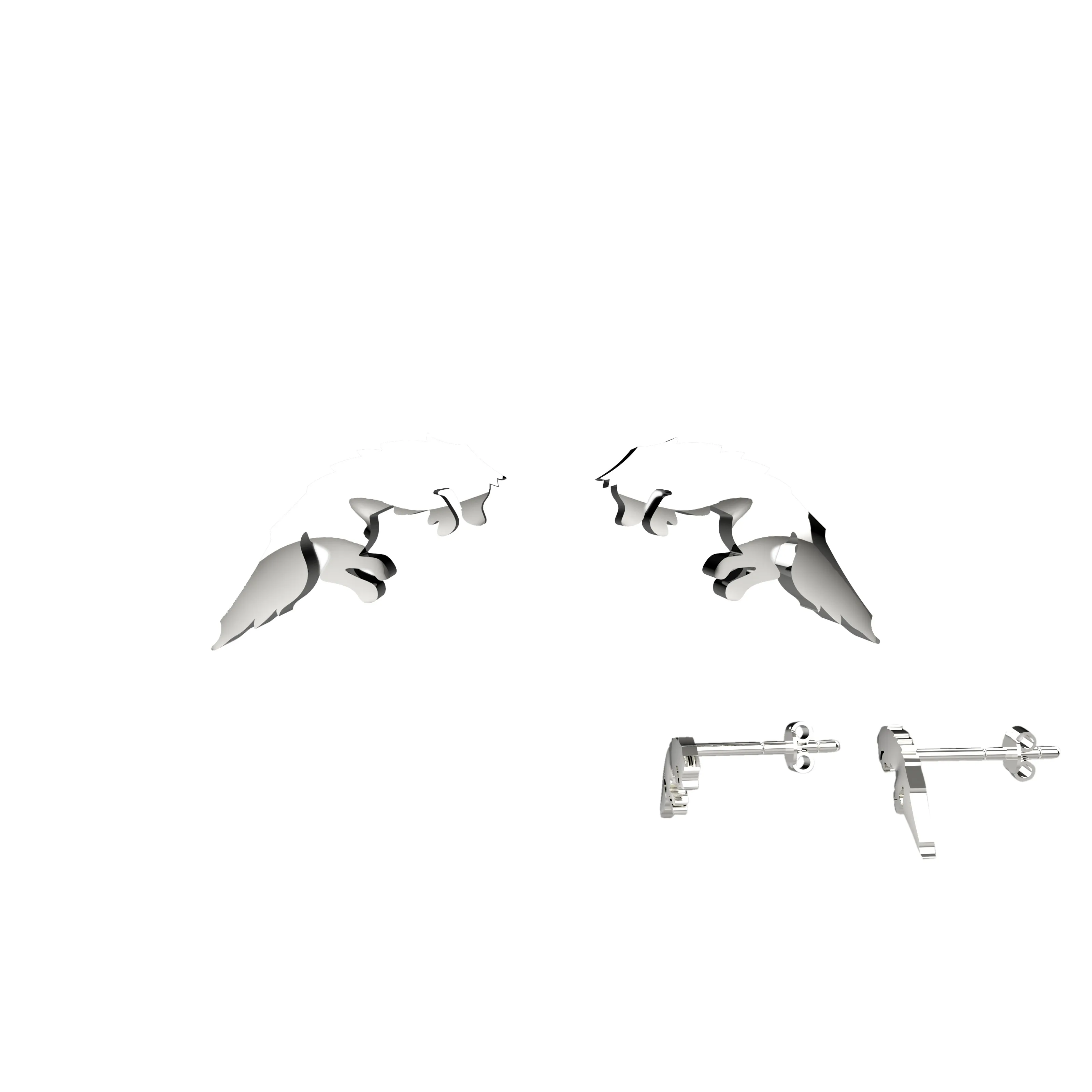 Jumping Fox Stud Earrings Animal Earrings