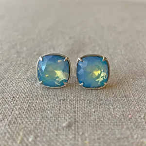 Large Cushion Modern Post Earrings