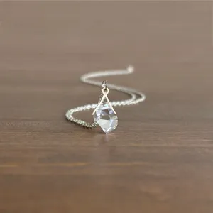 Little Silver Sticks & Stones Herkimer Necklace