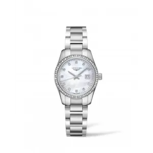 Longines Conquest Classic Watch MOP Dial Diamonds 29.5mm Quartz