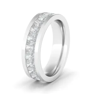 Men's Radiant Cut Diamond Eternity Band