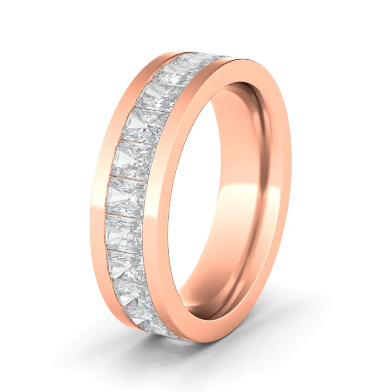 Men's Radiant Cut Diamond Eternity Band