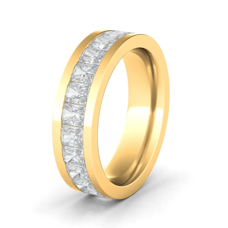 Men's Radiant Cut Diamond Eternity Band