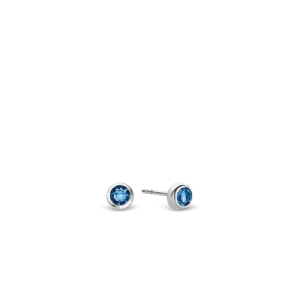 Milano Stud Earrings - Silver/Blue - 7597DB