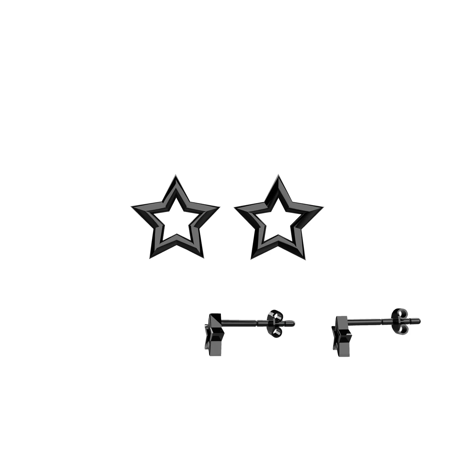 Minimalist Star Shaped Stud Earrings Gold Celestial Earrings