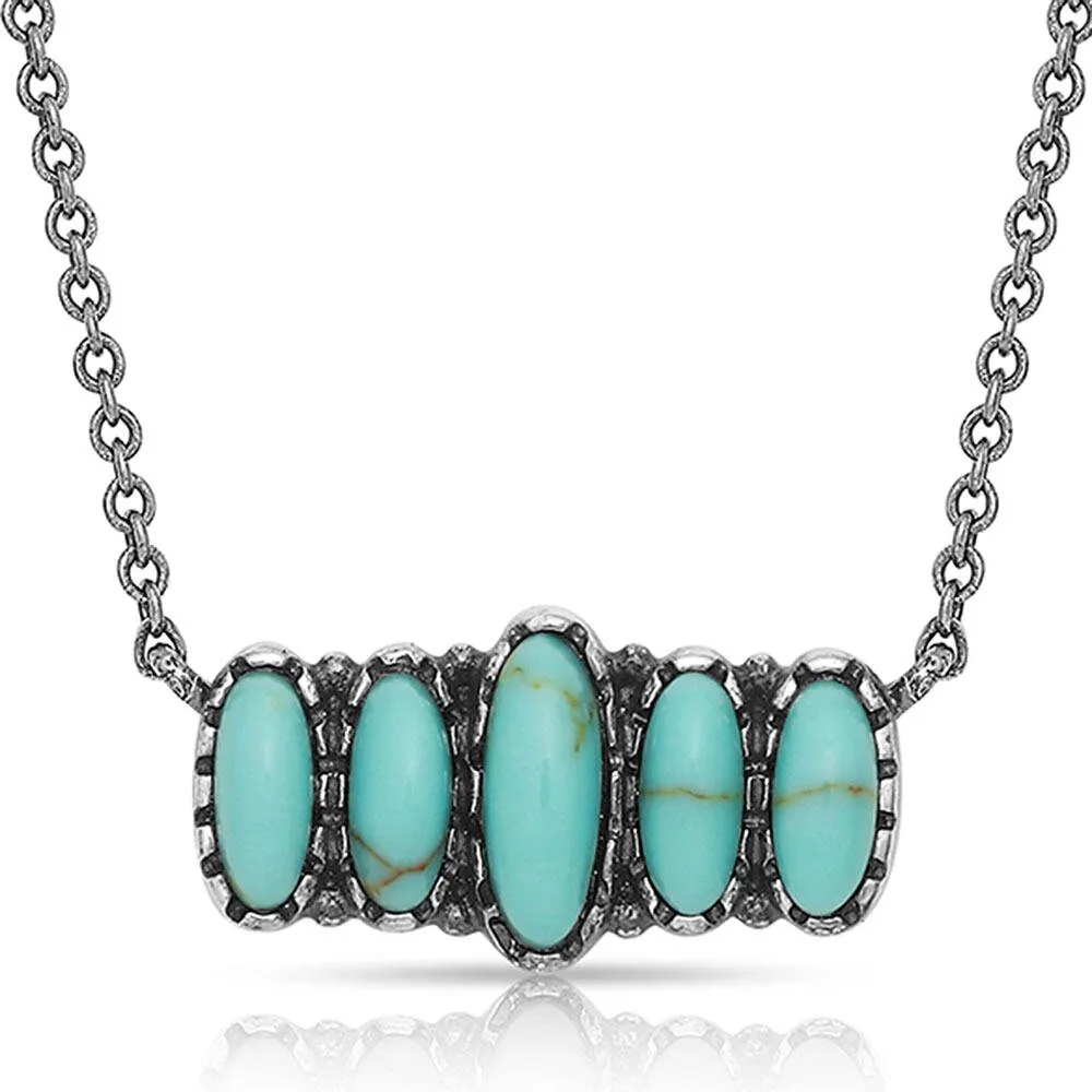 Montana Silversmiths Turquoise Quint Bar Necklace
