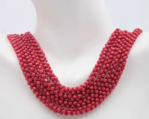 Natural Coral Beads Coral Necklace Italian Coral beads Red Coral Beads Antique Coral Beads Natural Coral Bead Necklace 6x2mm,16" SKU:113156