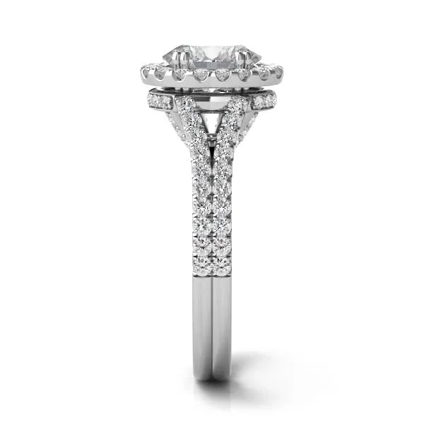 Oval Diamond Halo Engagement Ring