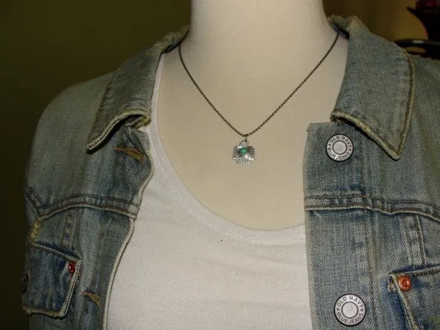 Peyote Bird Silver and Turquoise Magic Thunderbird Necklace