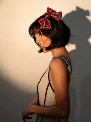 Plaid Bow Clip