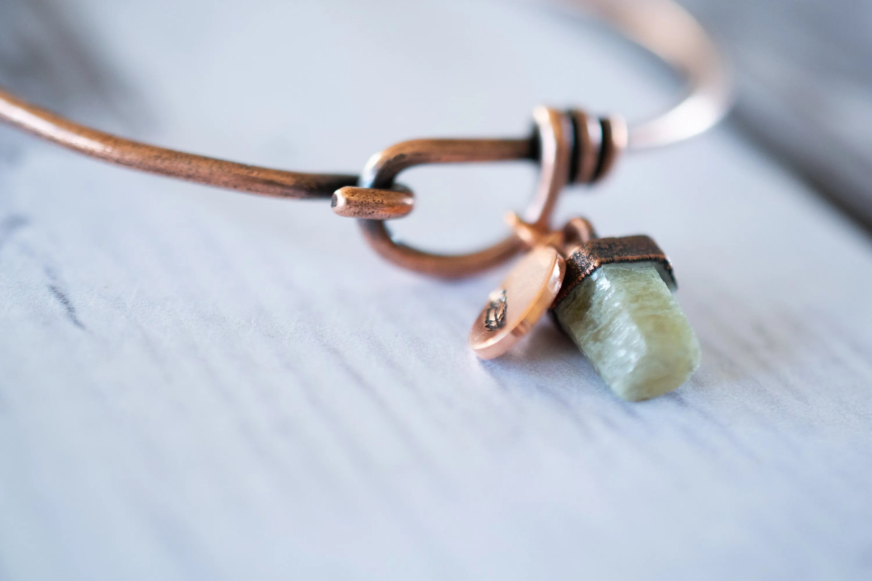 Raw sapphire bracelet| Sapphire Bangle