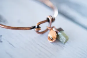 Raw sapphire bracelet| Sapphire Bangle