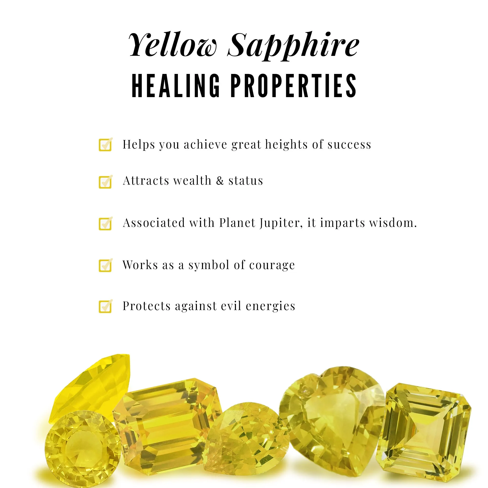 Real Yellow Sapphire Solitaire Bypass Ring with Diamond