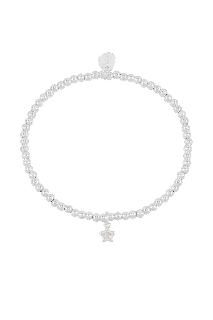Sienna Beaded CZ Star Charm Bracelet
