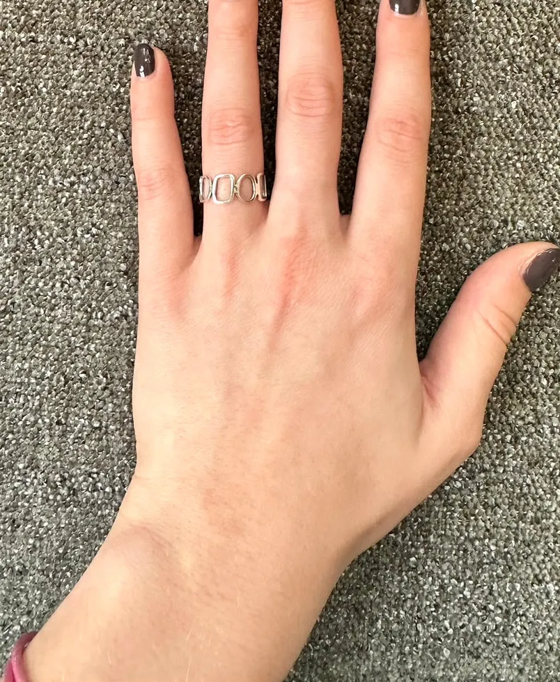 Silver Geo Shapes Ring