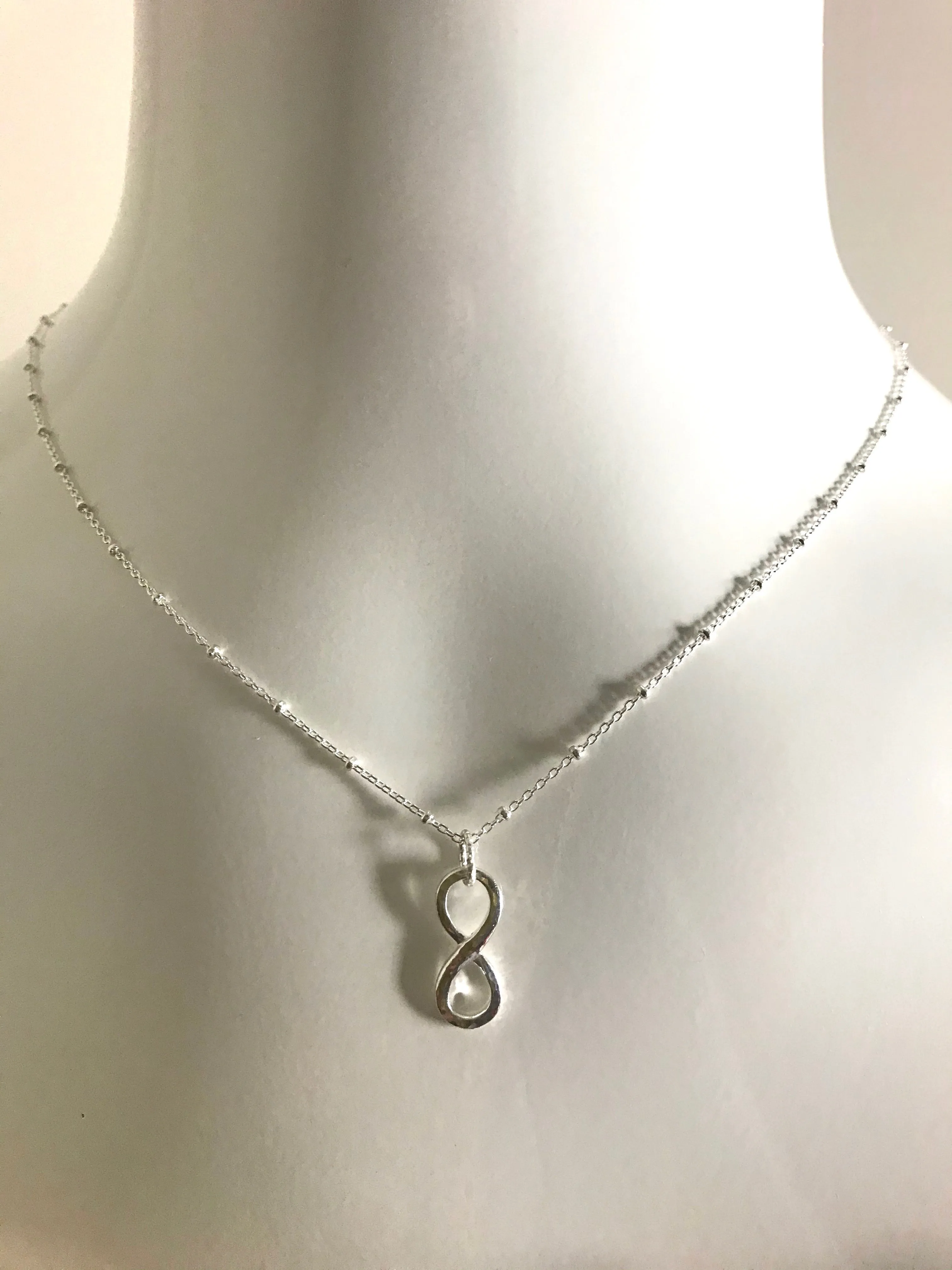 Silver Infinity Pendant - M