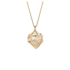 Small herkimer diamond pendant