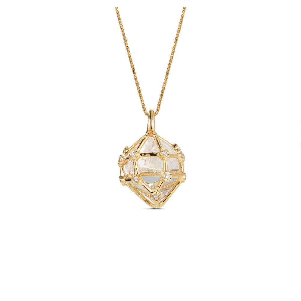 Small herkimer diamond pendant