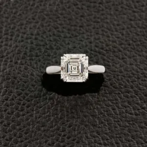 Solitaire Asscher Engagement Ring