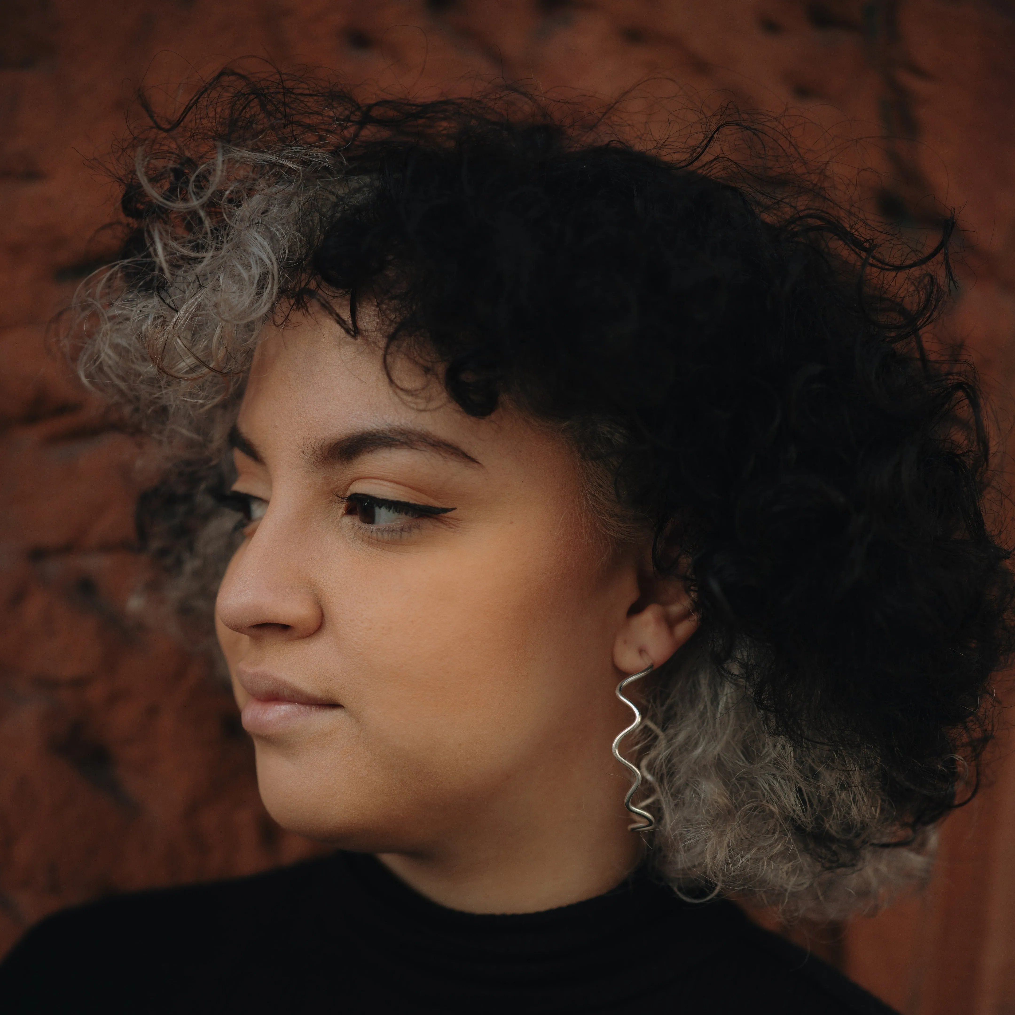 Squiggle Hoop Earrings - Choose Your Metal