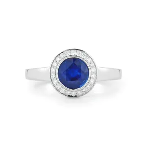 Steller Blue Sapphire and Diamond Ring