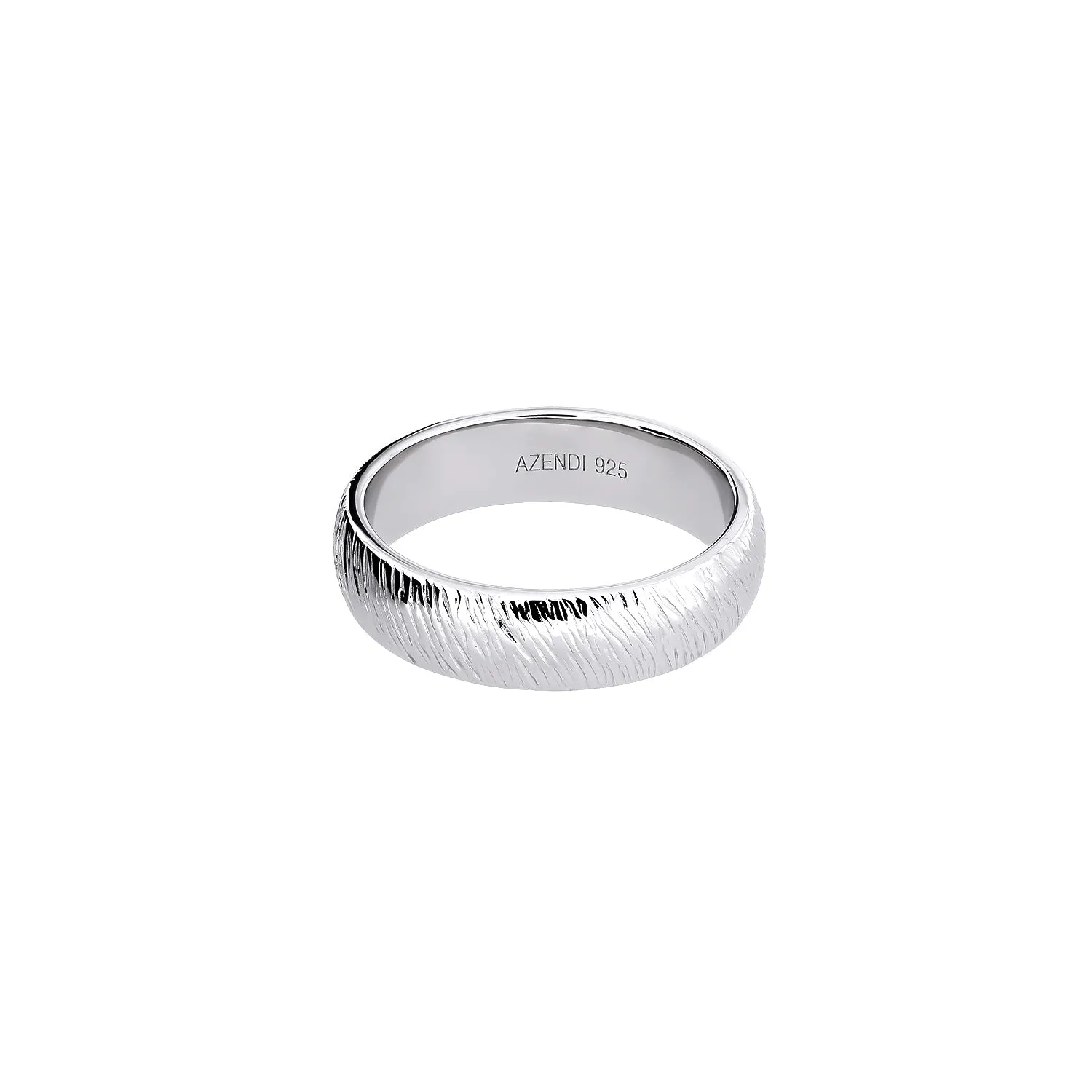 Sterling Silver Diagonal Textured Elements Ring