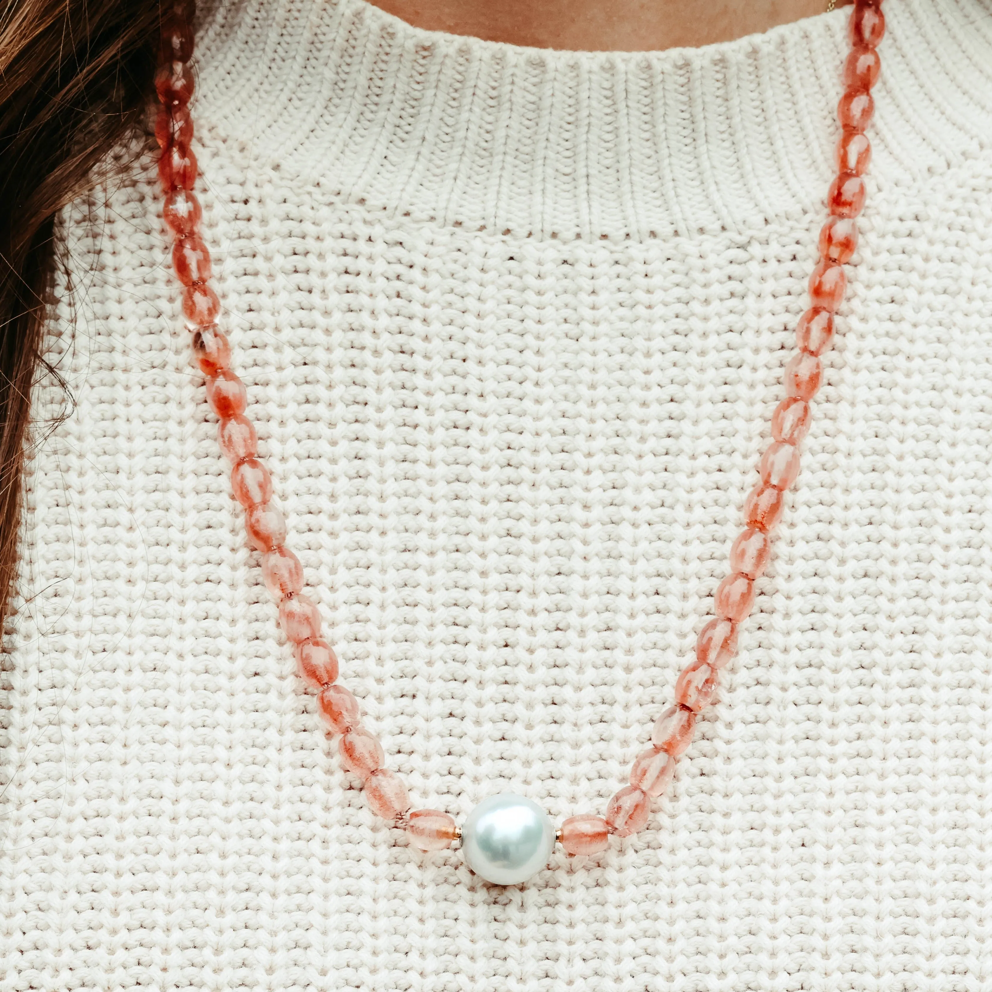 Strawberry Quartz Necklace