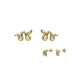 Stud Ears Jewelry With Cobra Snake