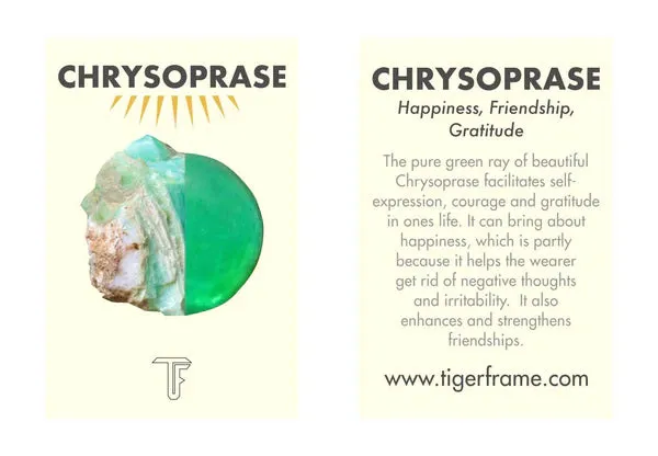 SUPERPOWER CHARM NECKLACE - CHRYSOPRASE WITH DIAMOND QUARTZ - SILVER